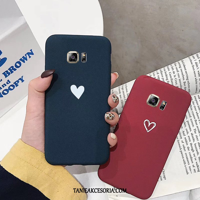 Etui Samsung Galaxy S7 Edge Telefon Komórkowy All Inclusive Nubuku, Futerał Samsung Galaxy S7 Edge Cienkie Czerwony Zakochani