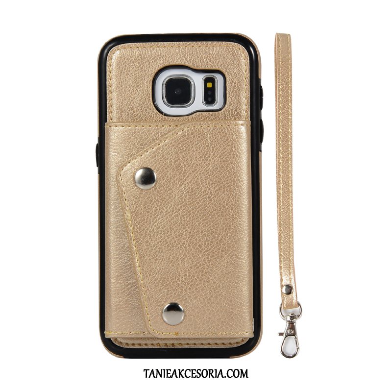 Etui Samsung Galaxy S7 Edge Wiszące Ozdoby Złoto All Inclusive, Futerał Samsung Galaxy S7 Edge Gwiazda Klamra Moda