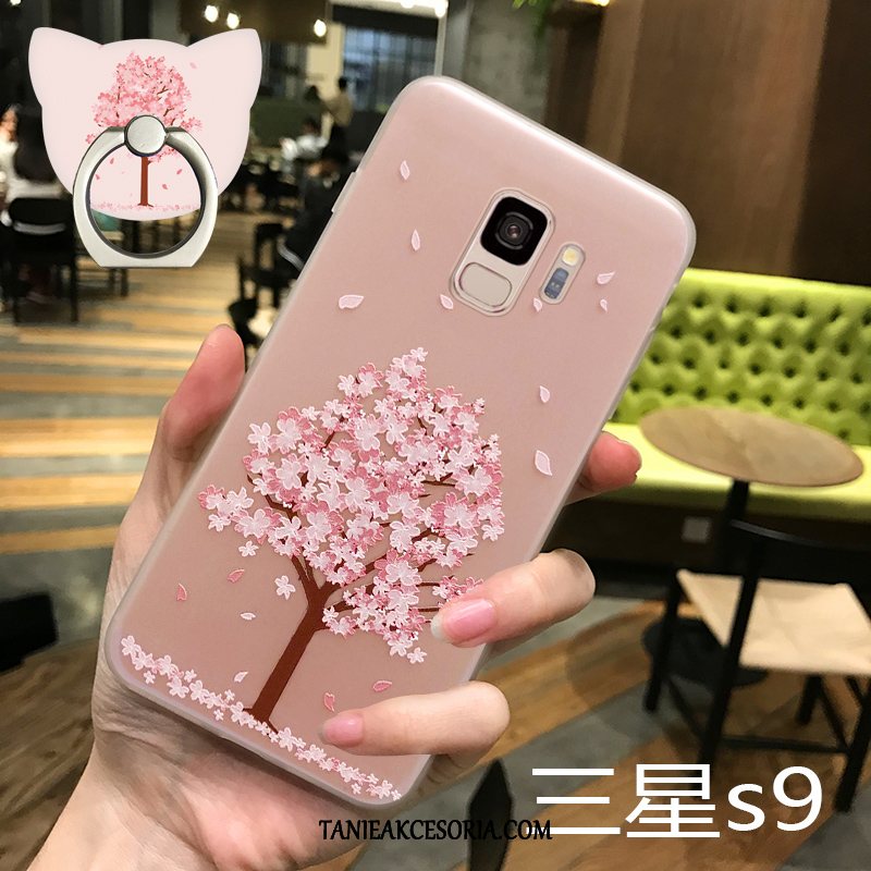 Etui Samsung Galaxy S9 Cienkie Różowe Silikonowe, Futerał Samsung Galaxy S9 Nubuku Miękki Sakura