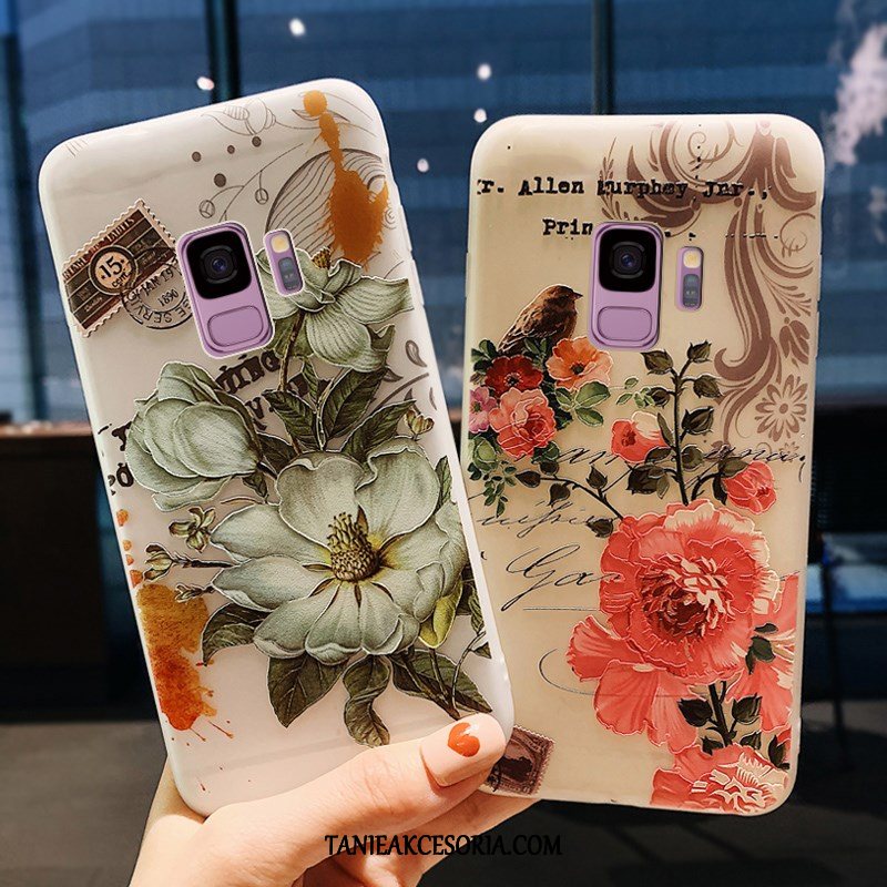 Etui Samsung Galaxy S9 Kreatywne Relief Miękki, Obudowa Samsung Galaxy S9 Kreskówka Czerwony Netto Nubuku