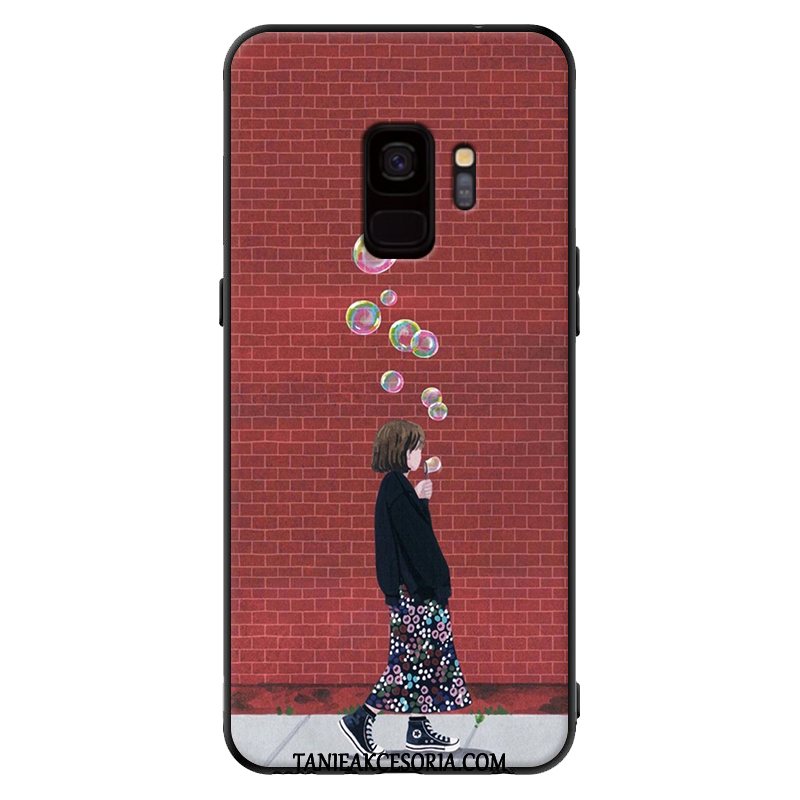 Etui Samsung Galaxy S9 Silikonowe Czerwony Anti-fall, Obudowa Samsung Galaxy S9 All Inclusive Gwiazda Telefon Komórkowy