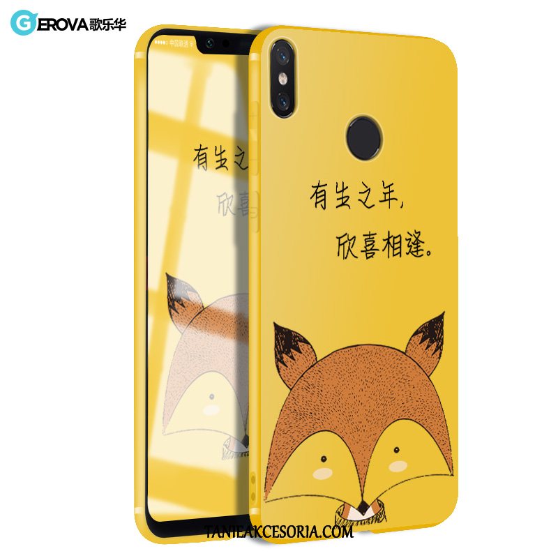 Etui Xiaomi Mi 8 Żółty Modna Marka Piękny, Futerał Xiaomi Mi 8 Mały All Inclusive Wzór Beige