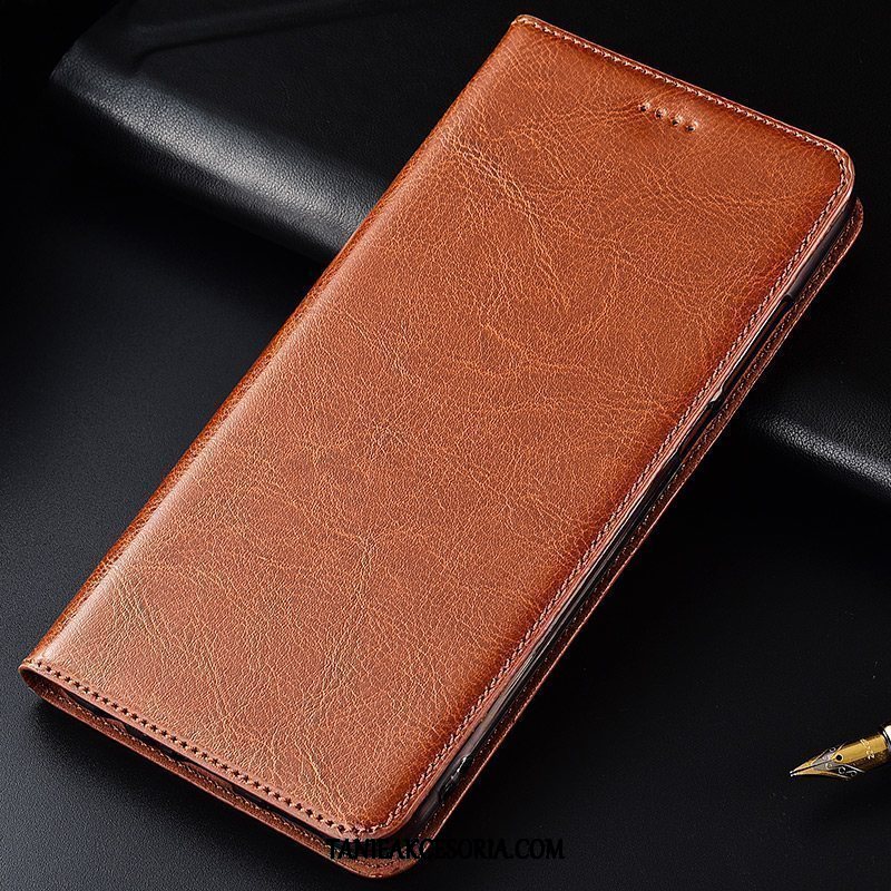 Etui Xiaomi Mi 9 Lite Miękki Skórzany Futerał Dostosowane, Obudowa Xiaomi Mi 9 Lite Ochraniacz Wzór Anti-fall Braun Beige