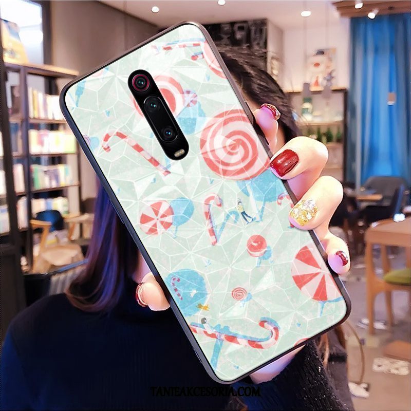 Etui Xiaomi Mi 9t Pro Kształt Diamentu Telefon Komórkowy Ochraniacz, Pokrowce Xiaomi Mi 9t Pro Czerwony Netto Kreskówka Wzór Beige