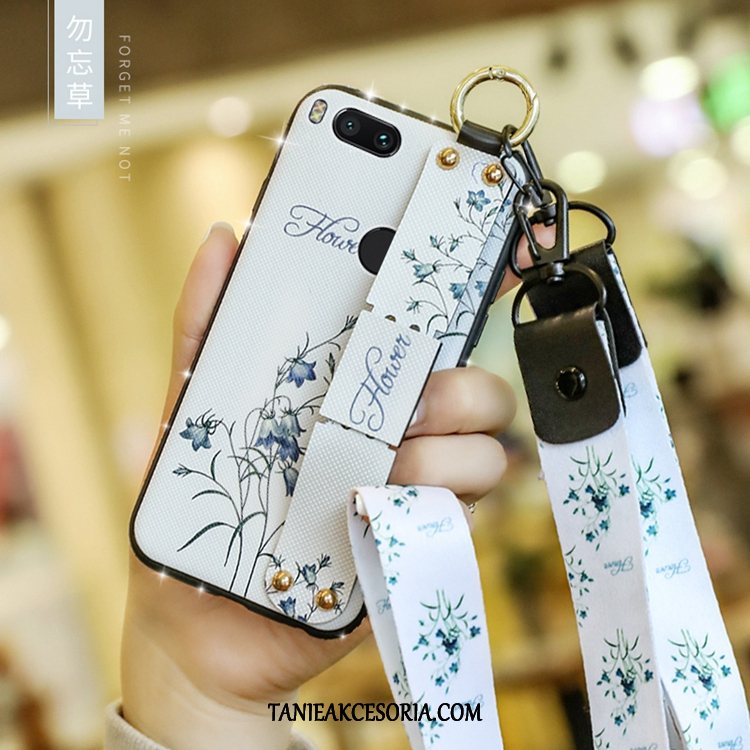 Etui Xiaomi Mi A1 Biały Moda Wiszące Ozdoby, Obudowa Xiaomi Mi A1 Telefon Komórkowy Anti-fall Miękki Beige