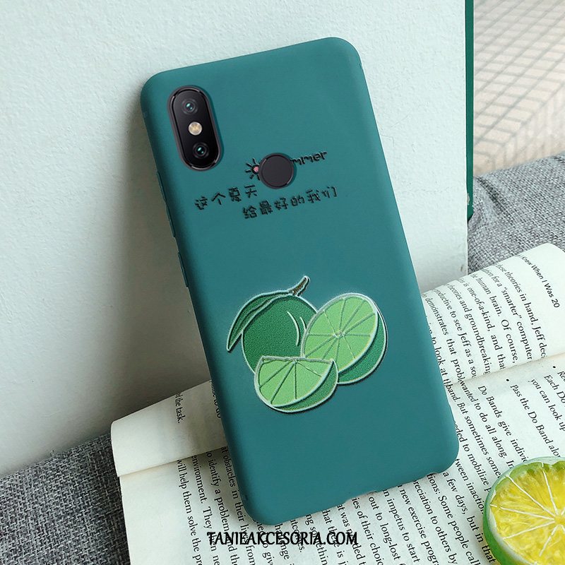 Etui Xiaomi Mi A2 Lite Telefon Komórkowy Miękki Czerwony, Obudowa Xiaomi Mi A2 Lite Kreskówka Niebieski Tendencja Beige