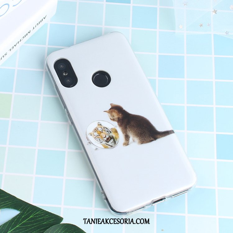 Etui Xiaomi Mi A2 Mały Biały Silikonowe, Futerał Xiaomi Mi A2 Anti-fall Kreskówka Zwierzę Beige