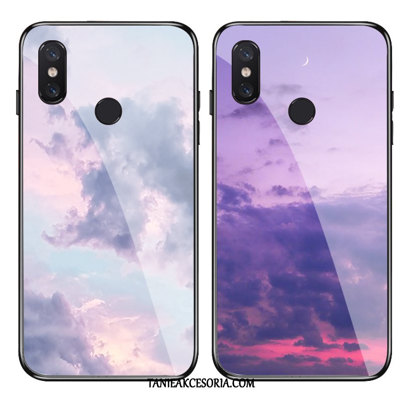 Etui Xiaomi Mi Mix 3 Szkło Hartowane Purpurowy Niebieski, Pokrowce Xiaomi Mi Mix 3 Lustro Telefon Komórkowy Nubuku Beige