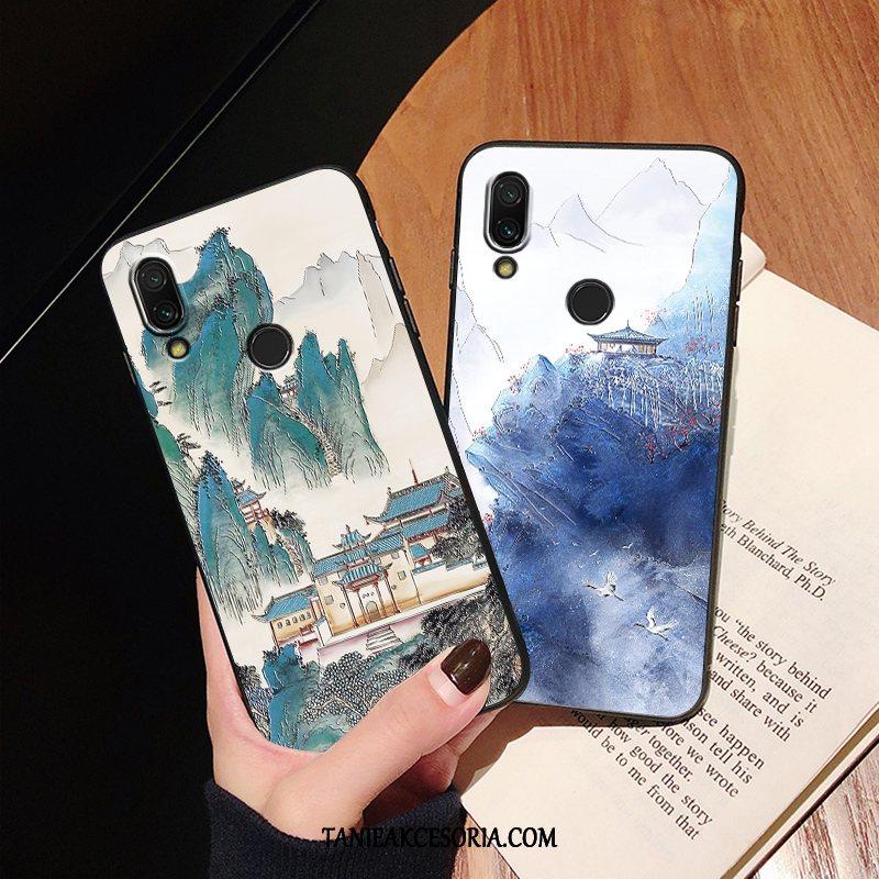 Etui Xiaomi Redmi 7 Czerwony Nubuku Kreatywne, Obudowa Xiaomi Redmi 7 Ochraniacz Mały Silikonowe Beige