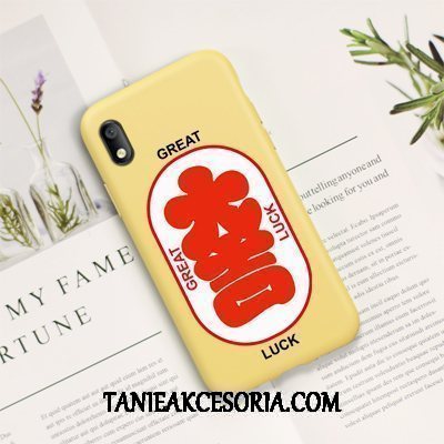 Etui Xiaomi Redmi 7a Proste Nubuku Zakochani, Futerał Xiaomi Redmi 7a Silikonowe Żółty Czerwony Netto Beige