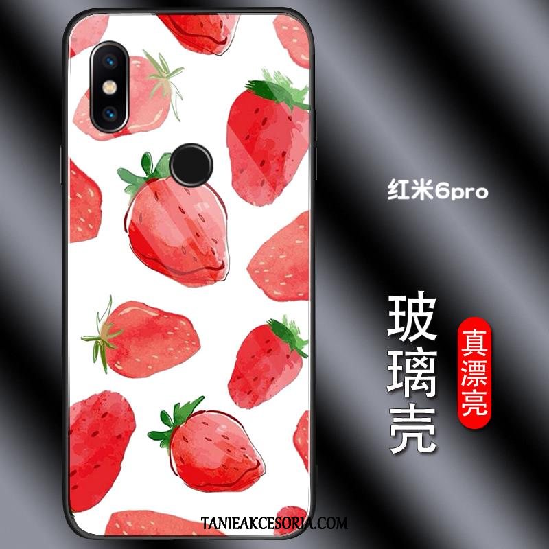 Etui Xiaomi Redmi Note 6 Pro Truskawka Mały Zabawne, Obudowa Xiaomi Redmi Note 6 Pro Anti-fall Proste Silikonowe Beige