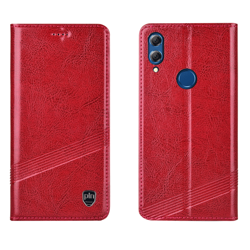 Etui Xiaomi Redmi Note 7 Anti-fall Mały Skórzany Futerał, Obudowa Xiaomi Redmi Note 7 Telefon Komórkowy Czerwony Ochraniacz Beige