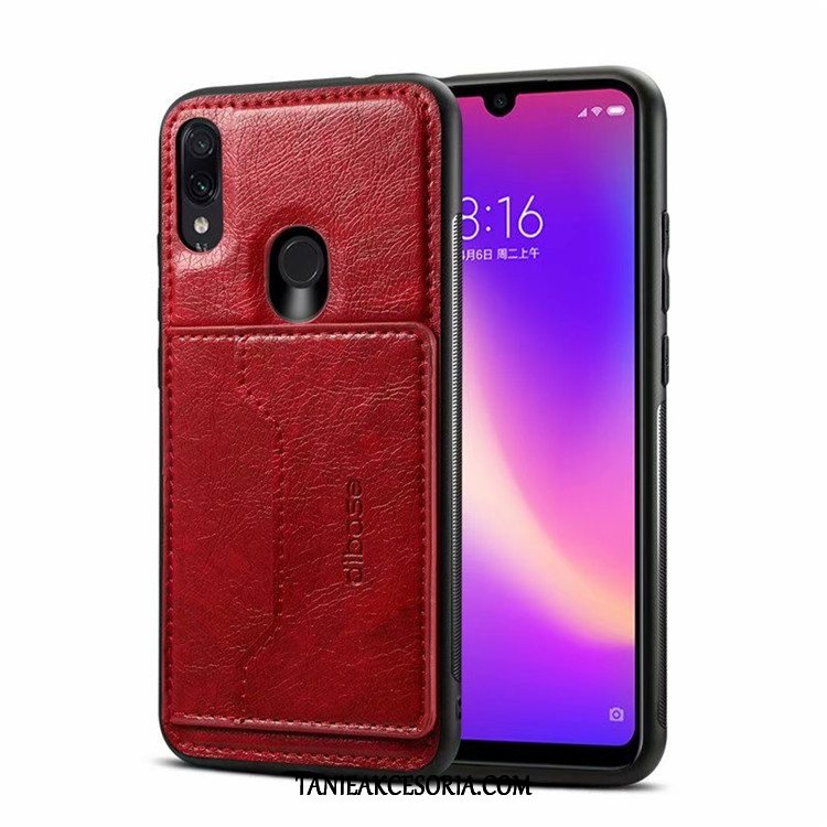 Etui Xiaomi Redmi Note 7 Ochraniacz Skórzany Tylna Pokrywa, Futerał Xiaomi Redmi Note 7 Telefon Komórkowy Czerwony Kreatywne Beige