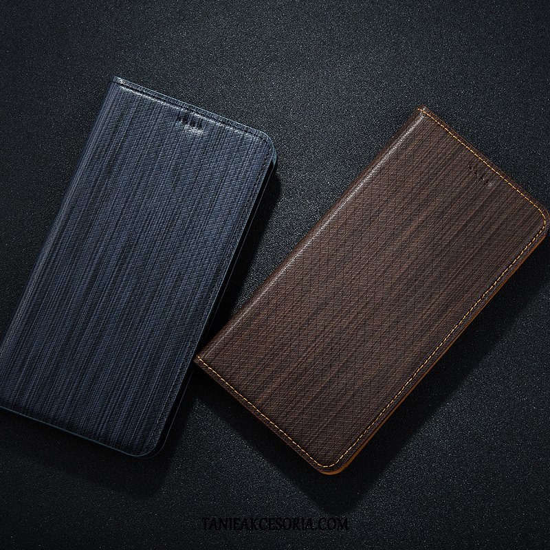 Etui Xiaomi Redmi Note 7 Telefon Komórkowy Miękki Prawdziwa Skóra, Pokrowce Xiaomi Redmi Note 7 Krata Mały Czerwony Braun Beige