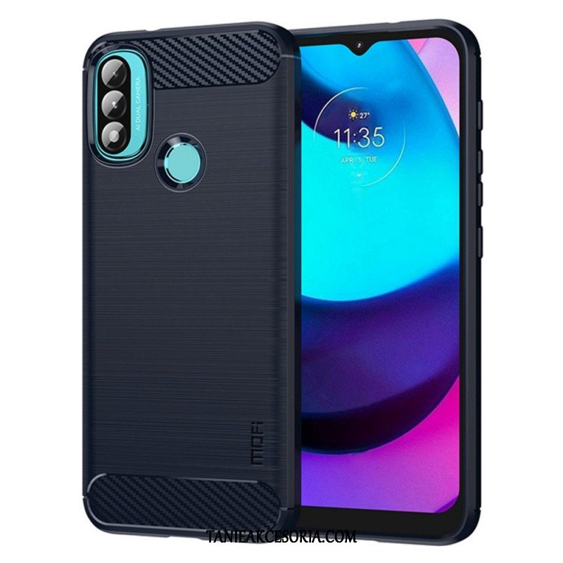 Etui do Moto E40 / E30 / E20 Szczotkowane Włókno Węglowe Mofi