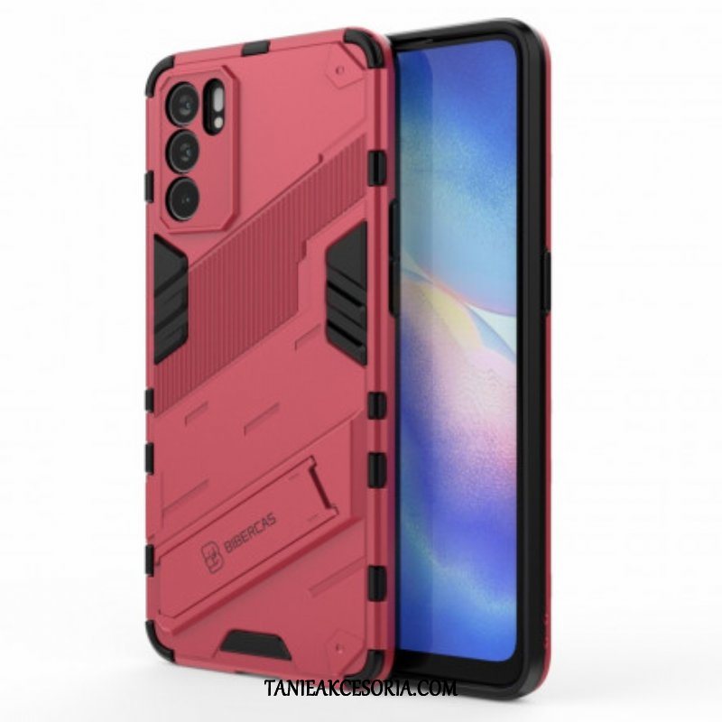 Etui do Oppo Reno 6 5G Zdejmowany Stojak W Dwóch Pozycjach Bez Użycia Rąk