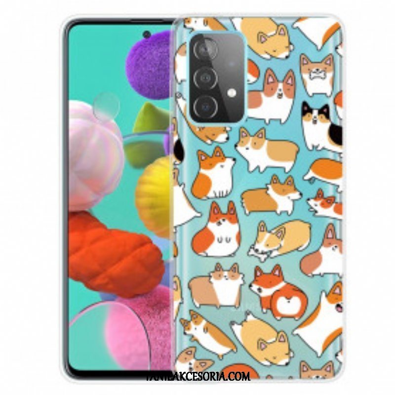 Etui do Samsung Galaxy A52 4G / A52 5G / A52s 5G Bezszwowe Wiele Psów