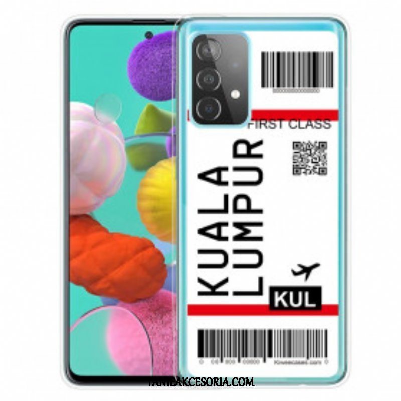 Etui do Samsung Galaxy A52 4G / A52 5G / A52s 5G Karta Pokładowa Do Kuala Lumpur