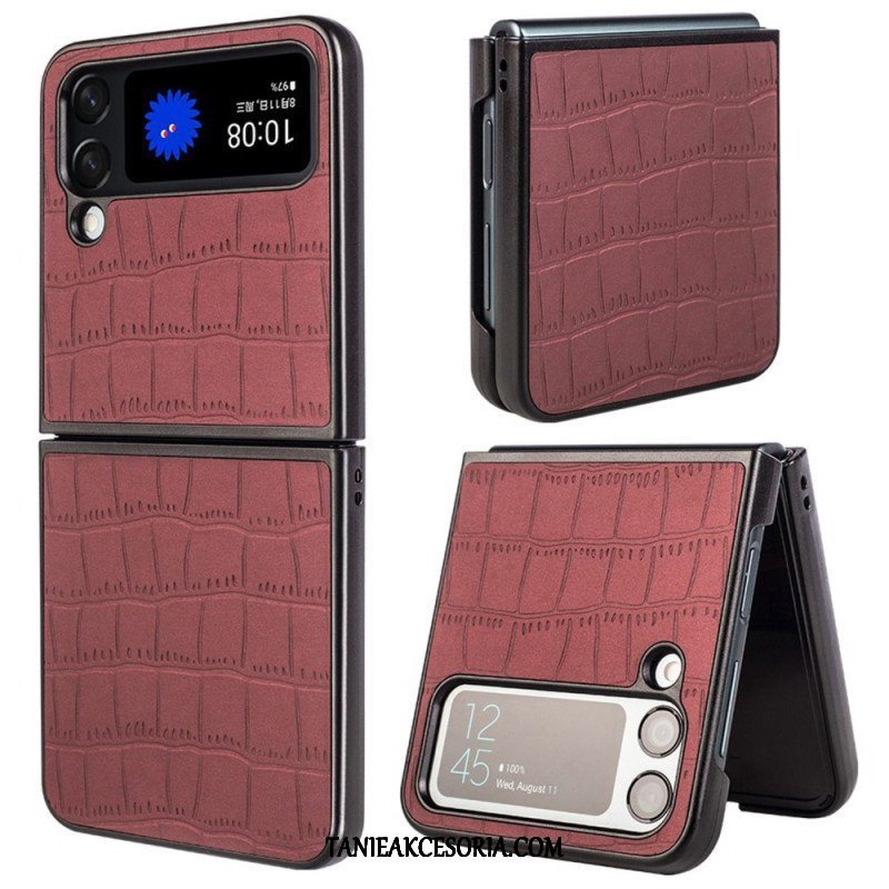 Etui do Samsung Galaxy Z Flip 4 Etui Folio Styl Skóry Krokodyla