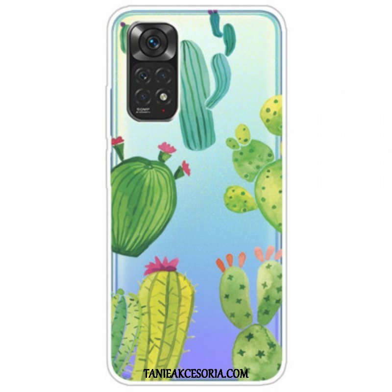 Etui do Xiaomi Redmi Note 11 / 11S Akwarela Kaktusy