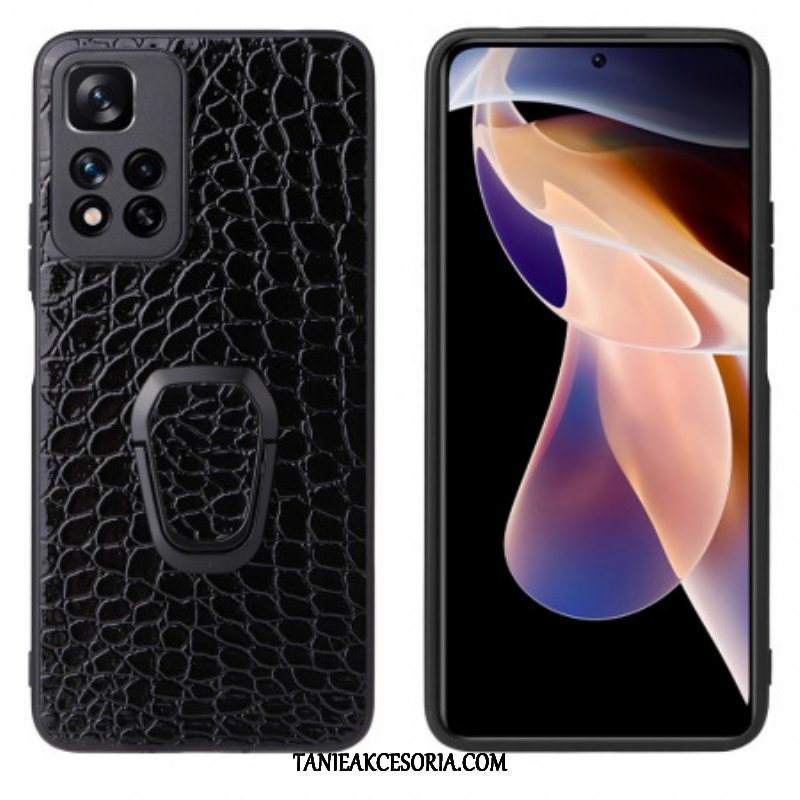 Etui do Xiaomi Redmi Note 11 Pro Plus 5G Wspornik Pierścieniowy W Stylu Krokodyla