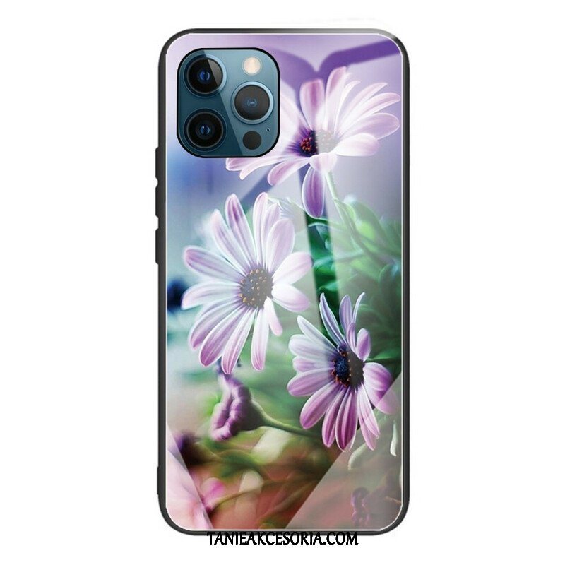 Etui do iPhone 13 Pro Realistyczne Kwiaty Ze Szkła Hartowanego