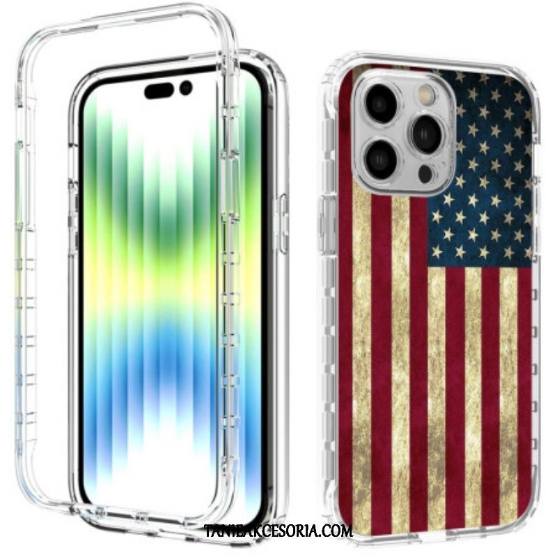 Etui do iPhone 14 Pro Max Ulepszona Flaga Amerykańska