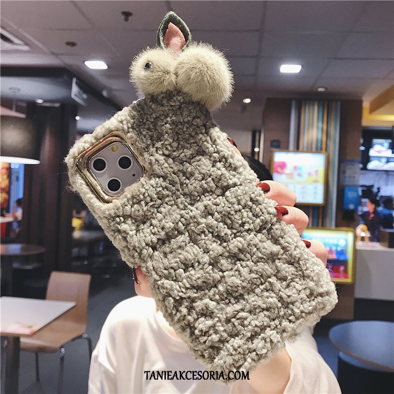 Etui iPhone 11 Pro Max Zakochani Bunny Zielony, Pokrowce iPhone 11 Pro Max Pluszowa Miękki Tendencja