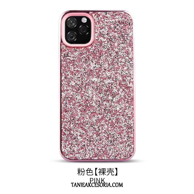 Etui iPhone 11 Pro Różowe Ochraniacz Silikonowe, Obudowa iPhone 11 Pro Rhinestone Purpurowy Telefon Komórkowy