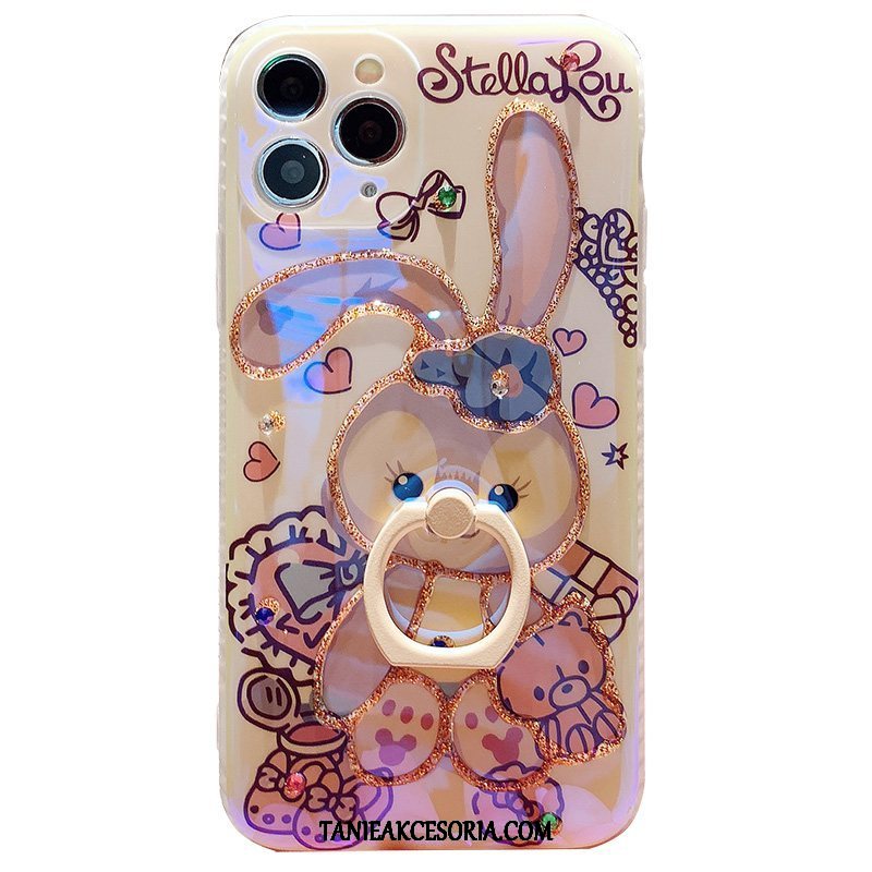 Etui iPhone 12 Pro Max Klamra Bunny Ring, Futerał iPhone 12 Pro Max Telefon Komórkowy Wspornik Beige