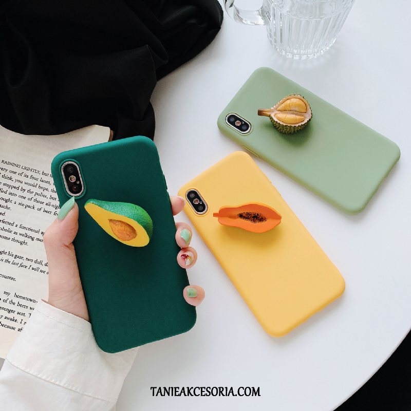 Etui iPhone Xs Max All Inclusive Trójwymiarowy Bydło, Obudowa iPhone Xs Max Anti-fall Zielony Kreatywne