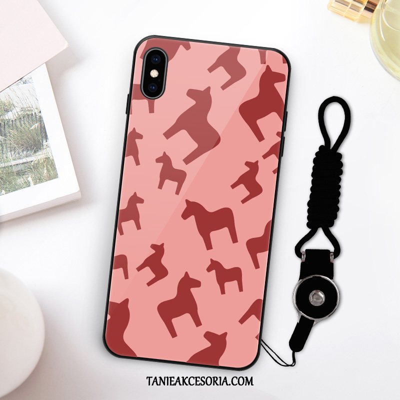 Etui iPhone Xs Max Proste Czerwony Kreatywne, Pokrowce iPhone Xs Max Czerwony Netto Telefon Komórkowy Modna Marka