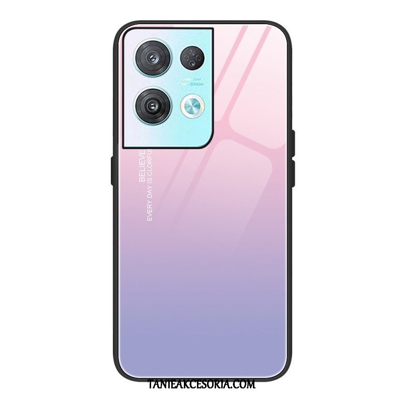 Futerały do Oppo Reno 8 Pro Gradientowe Szkło Hartowane